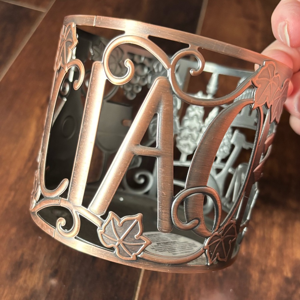 Bath & Body Works Bronze Leaf Candle Holder